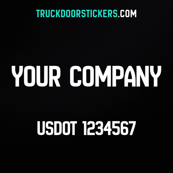company name decal with usdot number