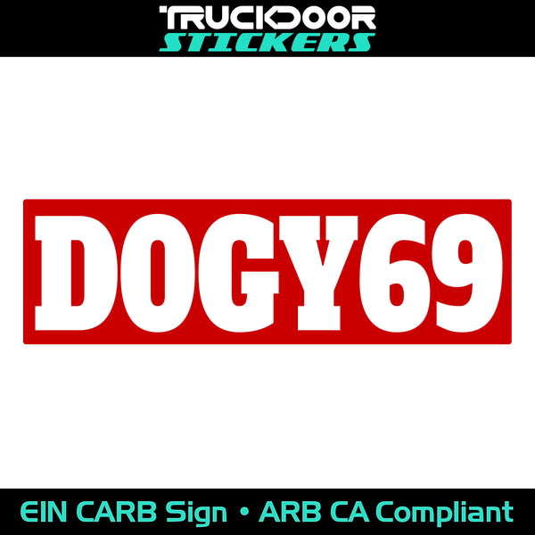 ein carb number sticker decal