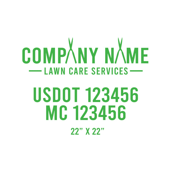 Lawn Care USDOT Decals