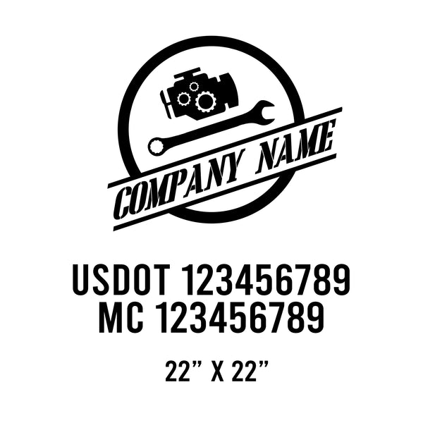 Mechanic USDOT Decals