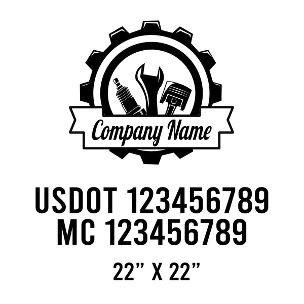 Mechanic USDOT Decals