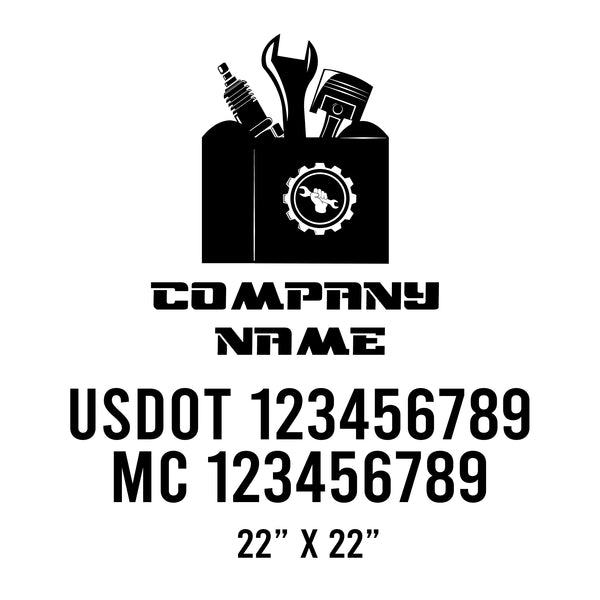 Mechanic USDOT Decals