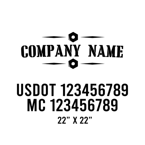 Mechanic USDOT Decals