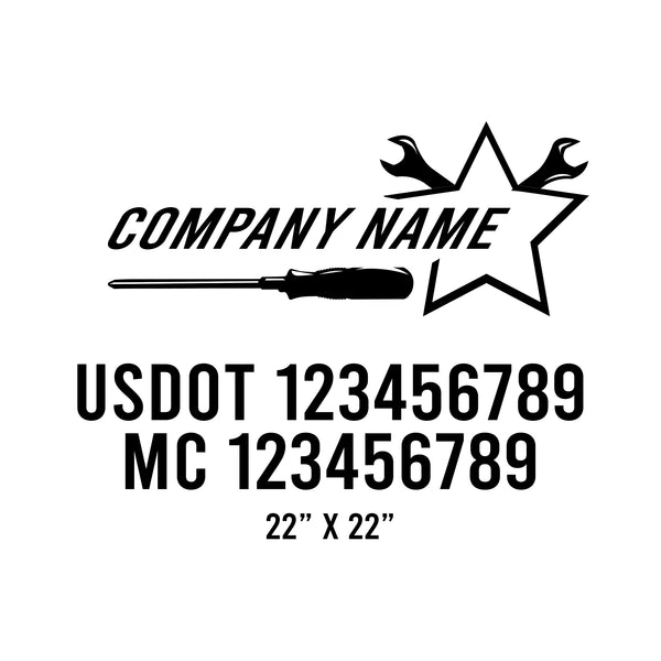 Mechanic USDOT Decals