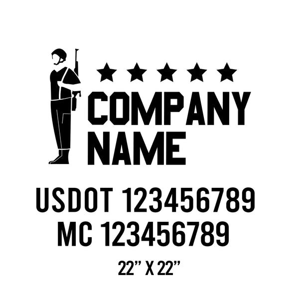 Military USDOT Decals