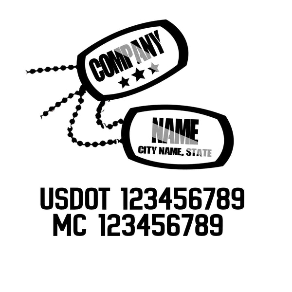 Military USDOT Decals