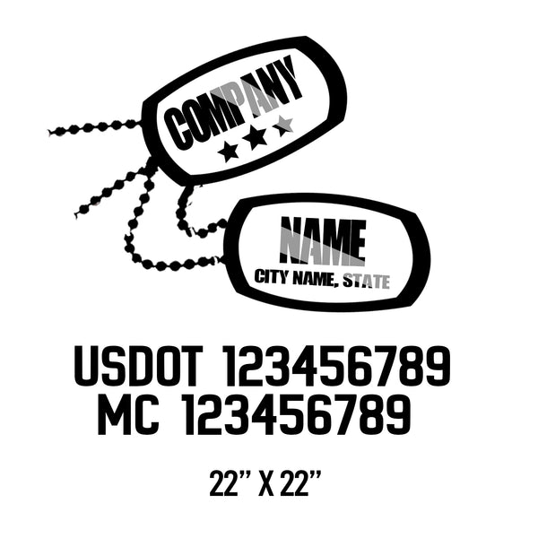 Military USDOT Decals