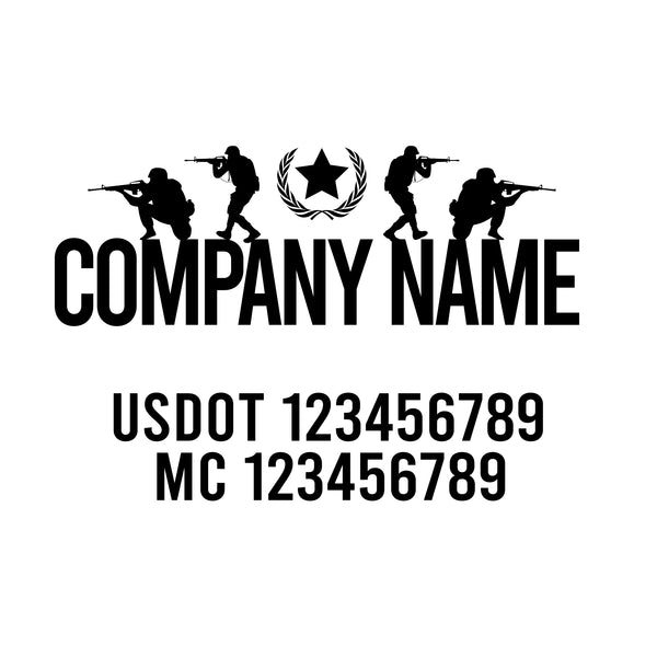 Military USDOT Decals