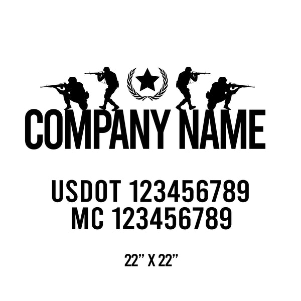 Military USDOT Decals