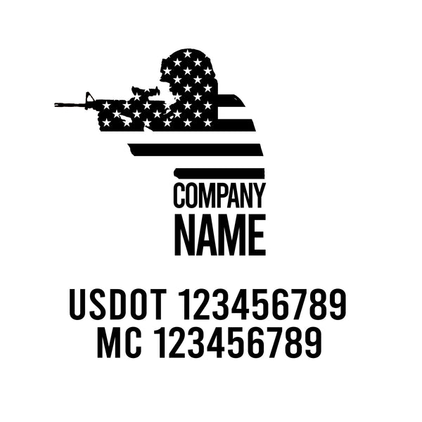 Military USDOT Decals