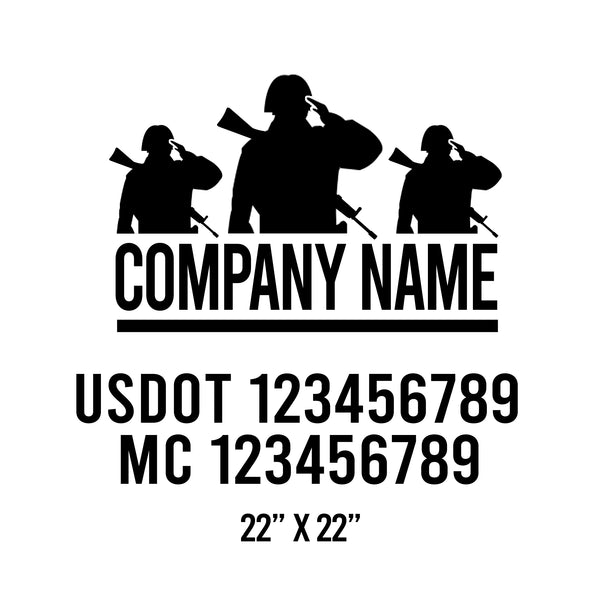 Military USDOT Decals