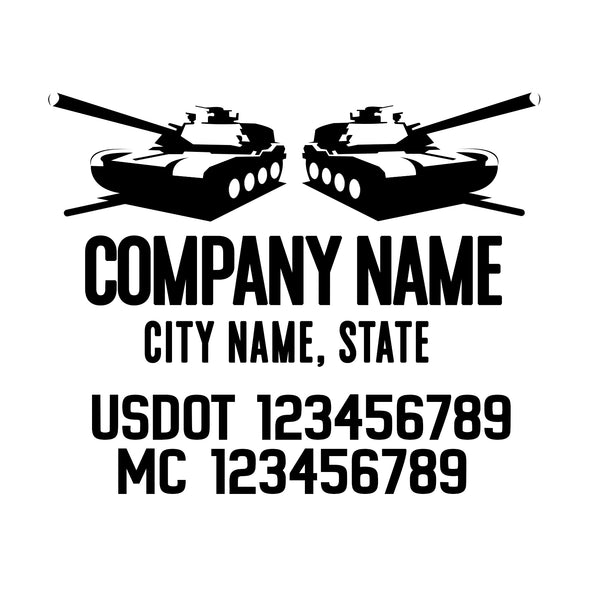 Military USDOT Decals