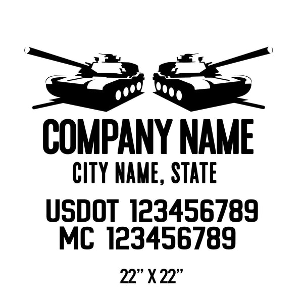 Military USDOT Decals