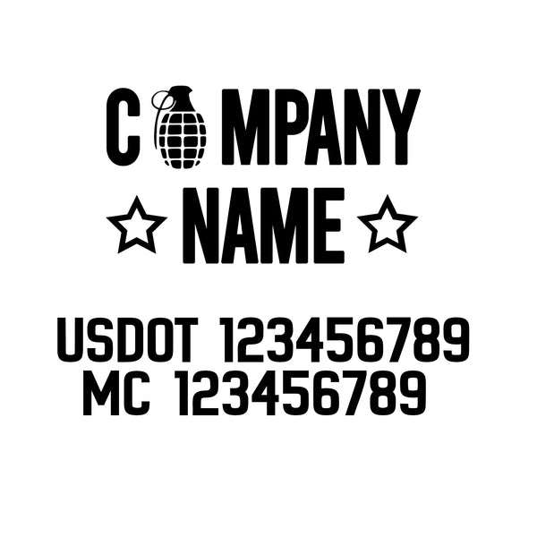 Military USDOT Decals