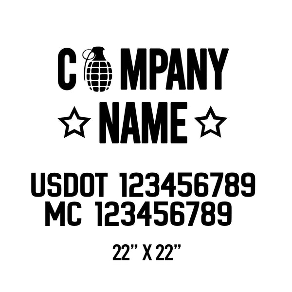 Military USDOT Decals
