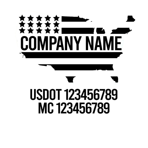 Patriotic USDOT Decals