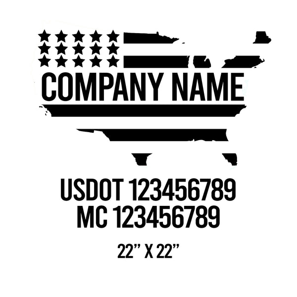 Patriotic USDOT Decals