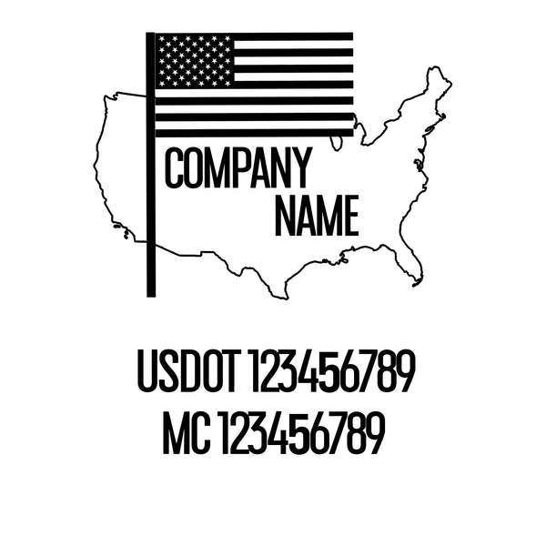 Patriotic USDOT Decals