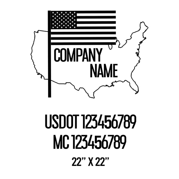 Patriotic USDOT Decals