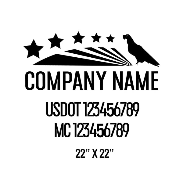 Patriotic USDOT Decals