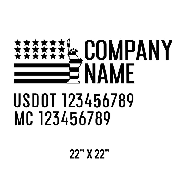 Patriotic USDOT Decals