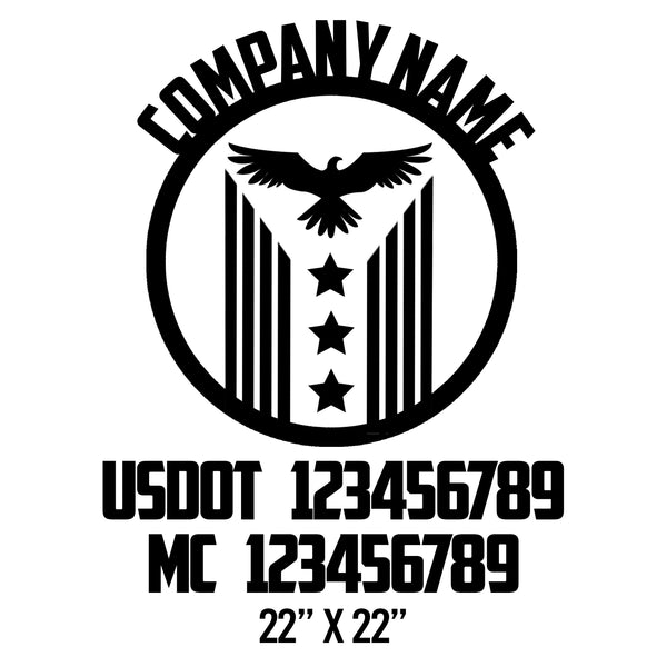 Patriotic USDOT Decals