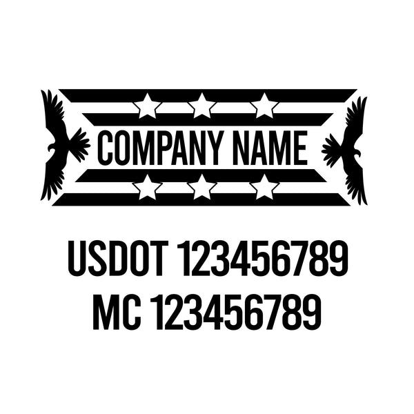 Patriotic USDOT Decals