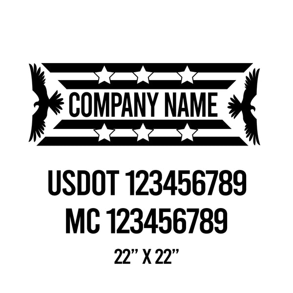 Patriotic USDOT Decals