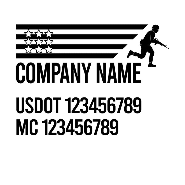 Patriotic USDOT Decals