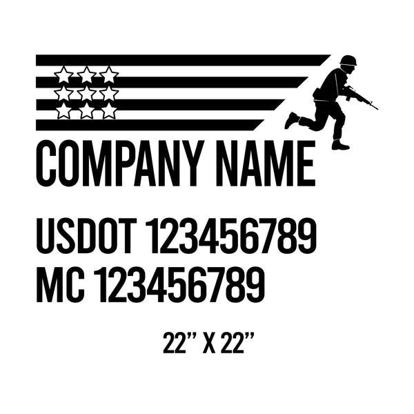 Patriotic USDOT Decals
