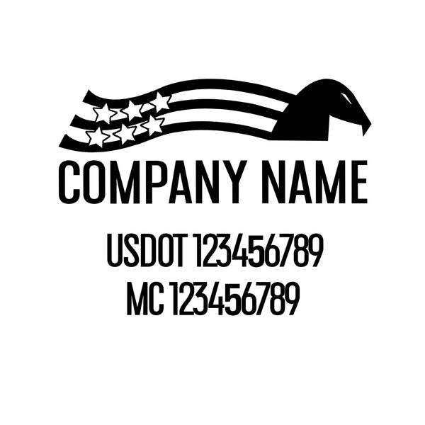 Patriotic USDOT Decals