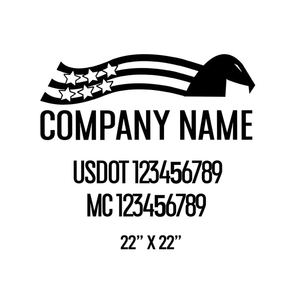 Patriotic USDOT Decals