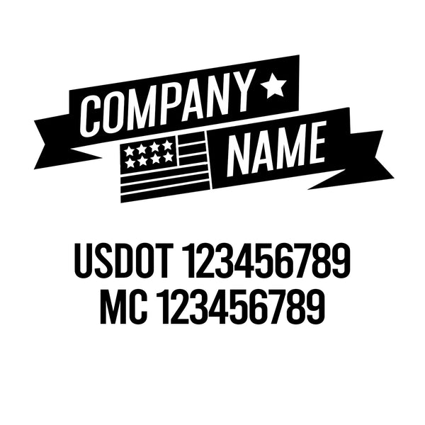 Patriotic USDOT Decals