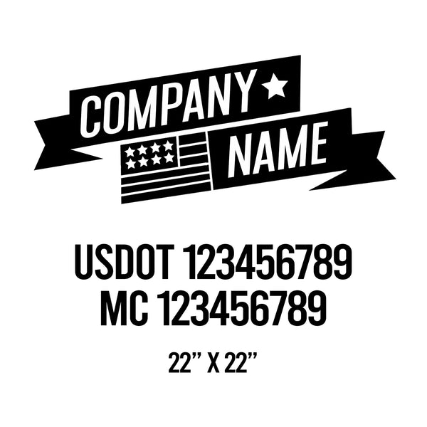 Patriotic USDOT Decals
