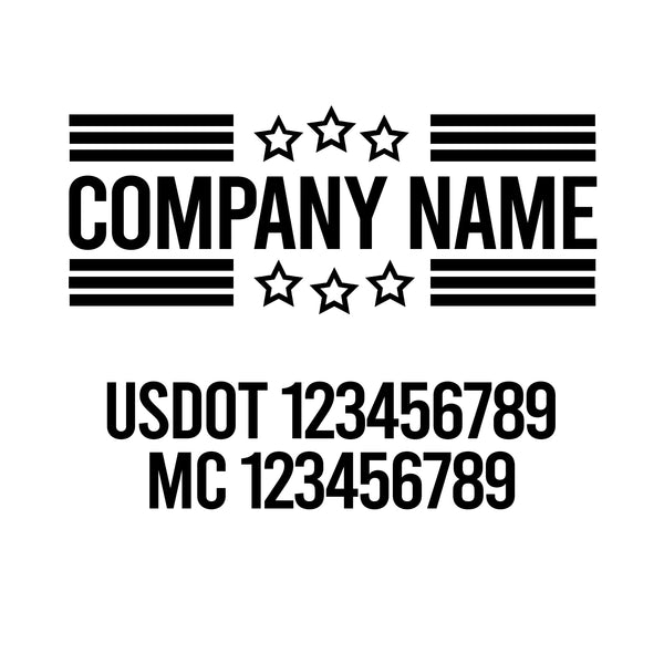 Patriotic USDOT Decals