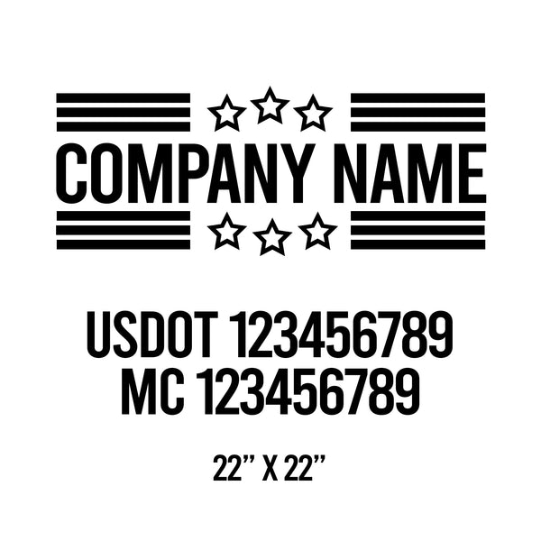 Patriotic USDOT Decals