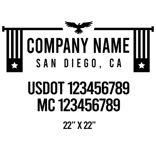 Patriotic USDOT Decals