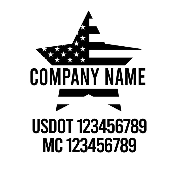 Patriotic USDOT Decals