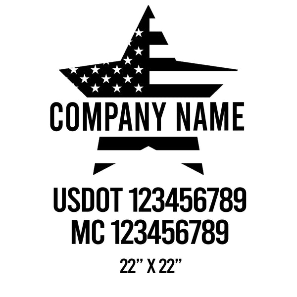 Patriotic USDOT Decals
