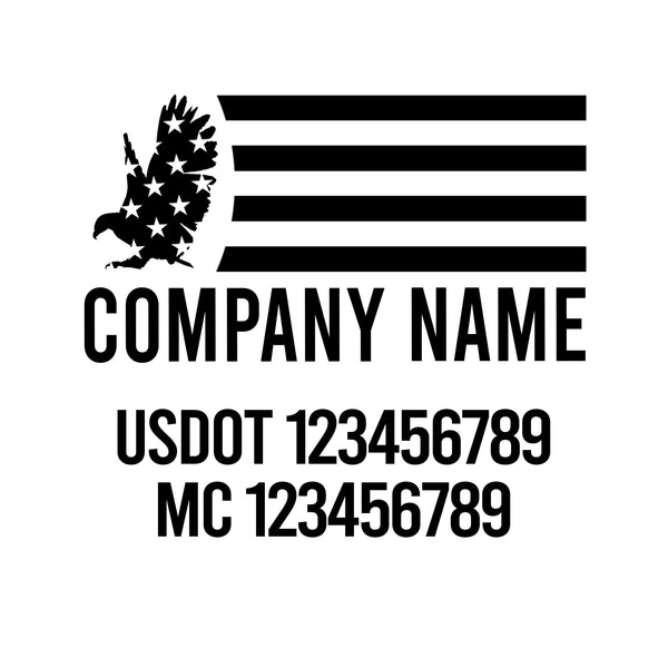 Patriotic USDOT Decals