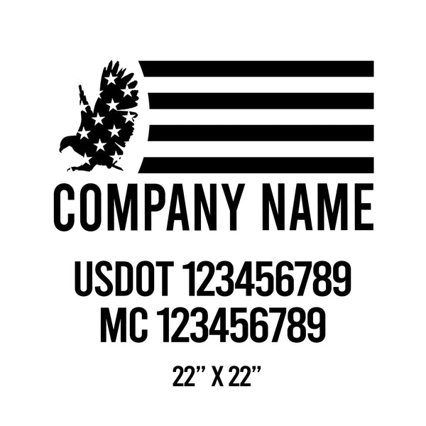 Patriotic USDOT Decals