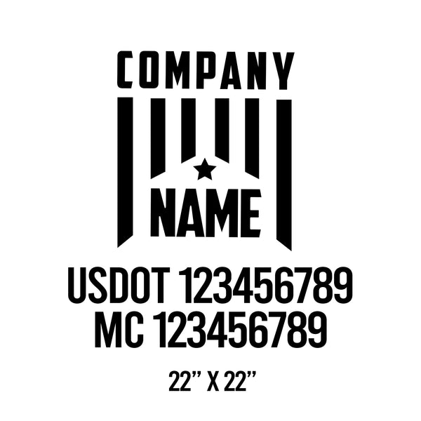 Patriotic USDOT Decals