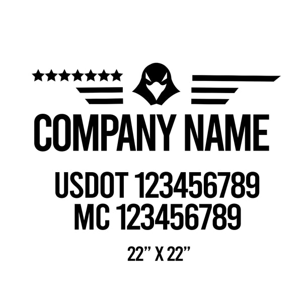 Patriotic USDOT Decals