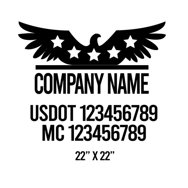 Patriotic USDOT Decals