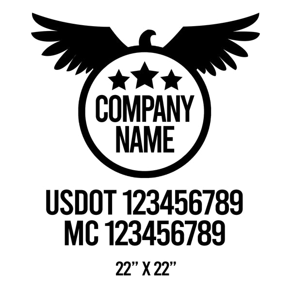 Patriotic USDOT Decals