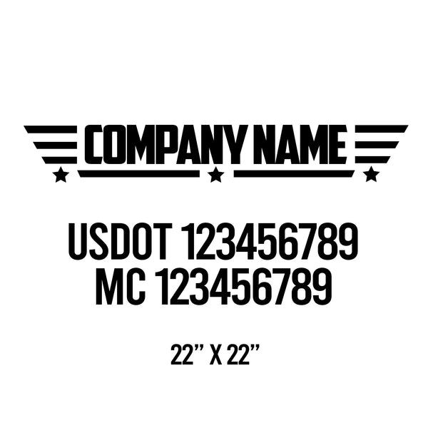 Patriotic USDOT Decals