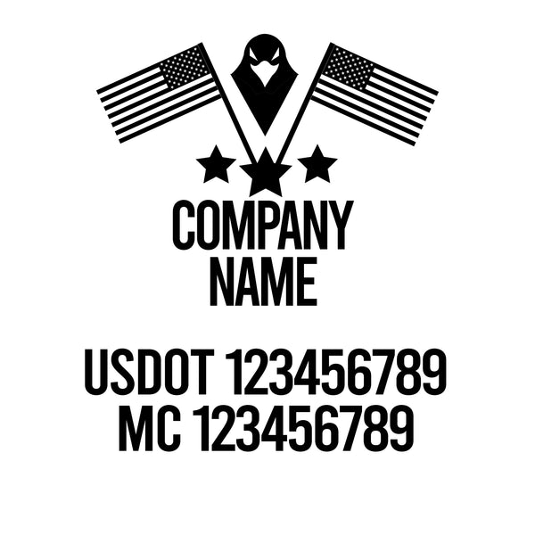 Patriotic USDOT Decals