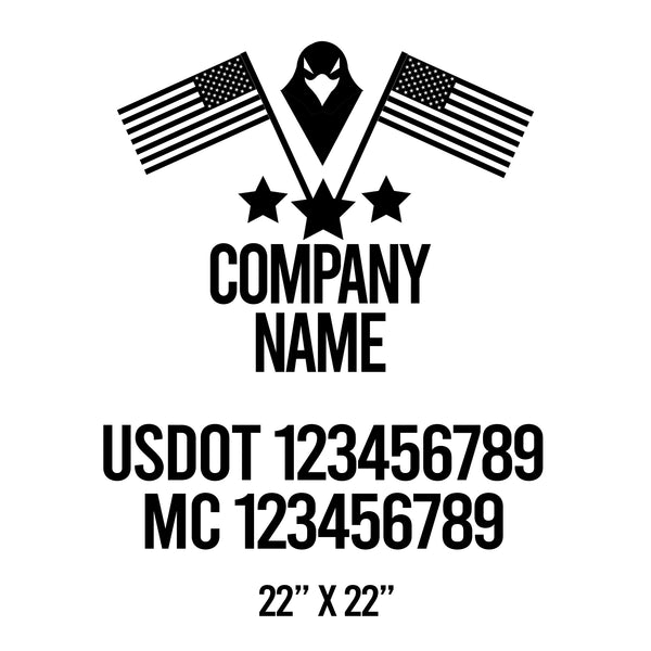 Patriotic USDOT Decals