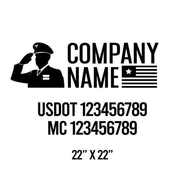 Patriotic USDOT Decals