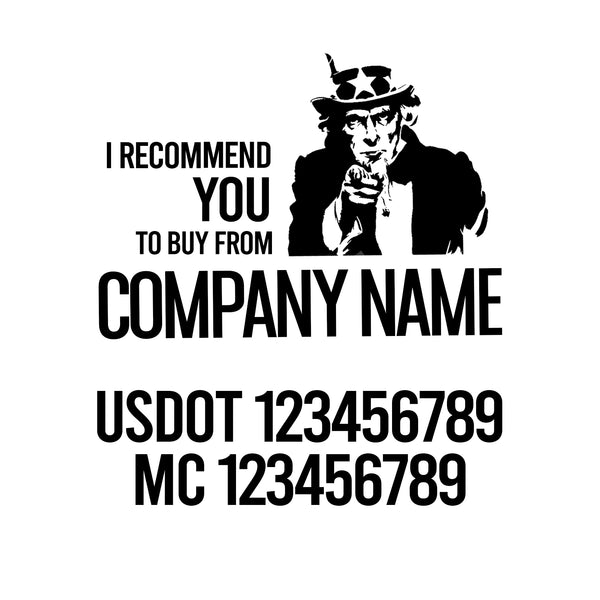 Patriotic USDOT Decals